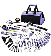 Purple Tool Set,ACOSEA 223-Piece Tool Sets for Women,Tool Kit with 13-Inch Wide Mouth Open Purple...