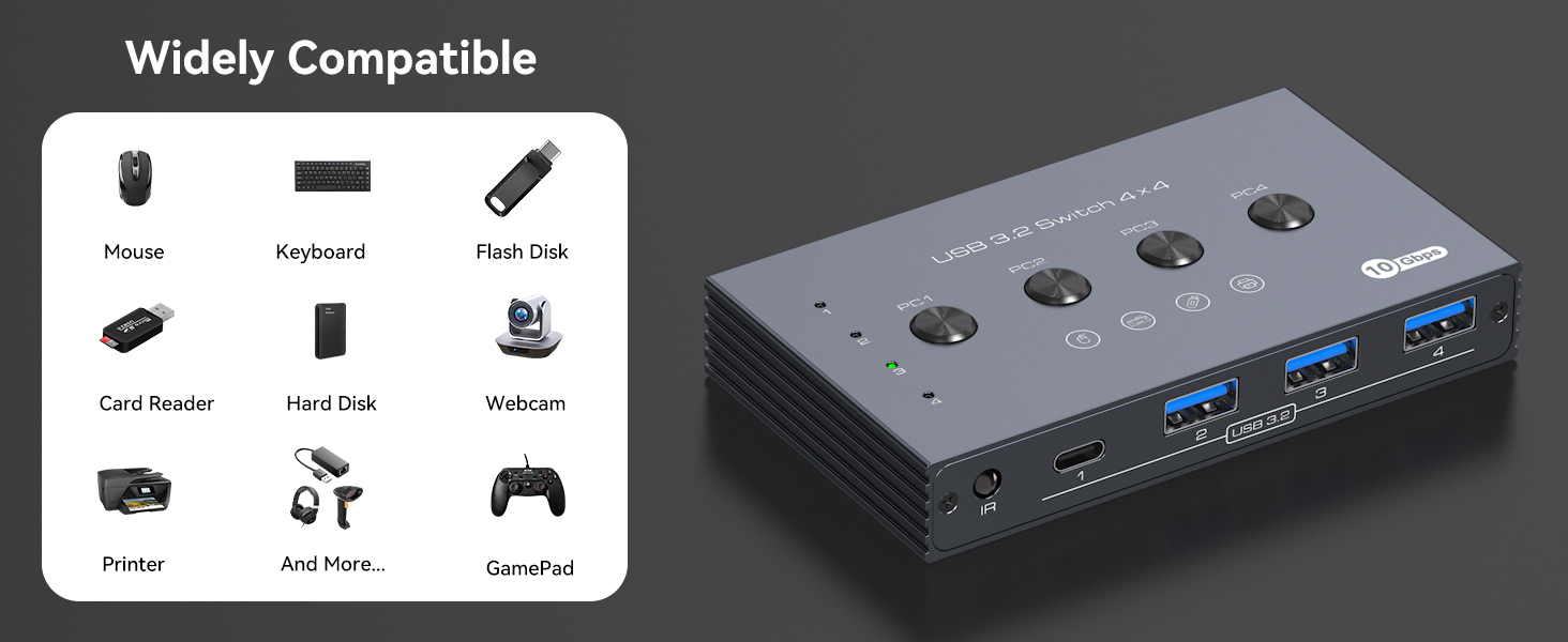 USB switch with remote