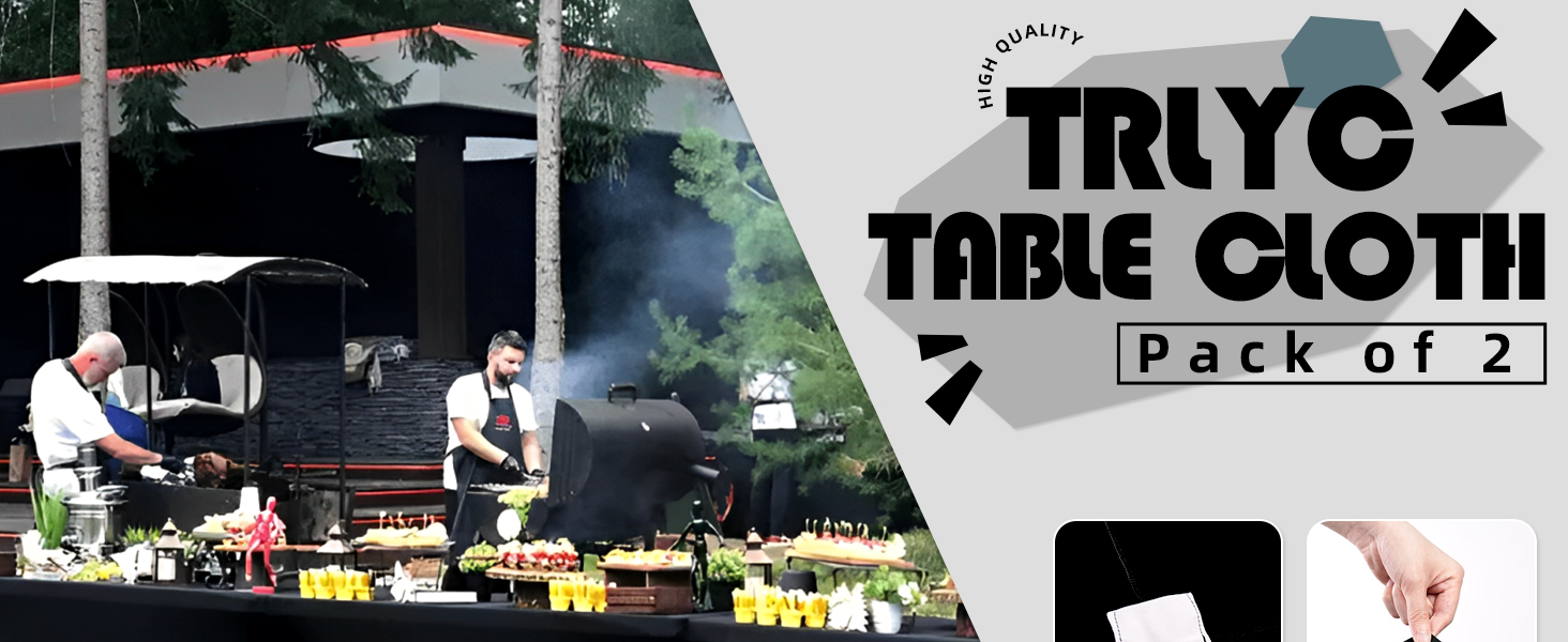 black tablecloths