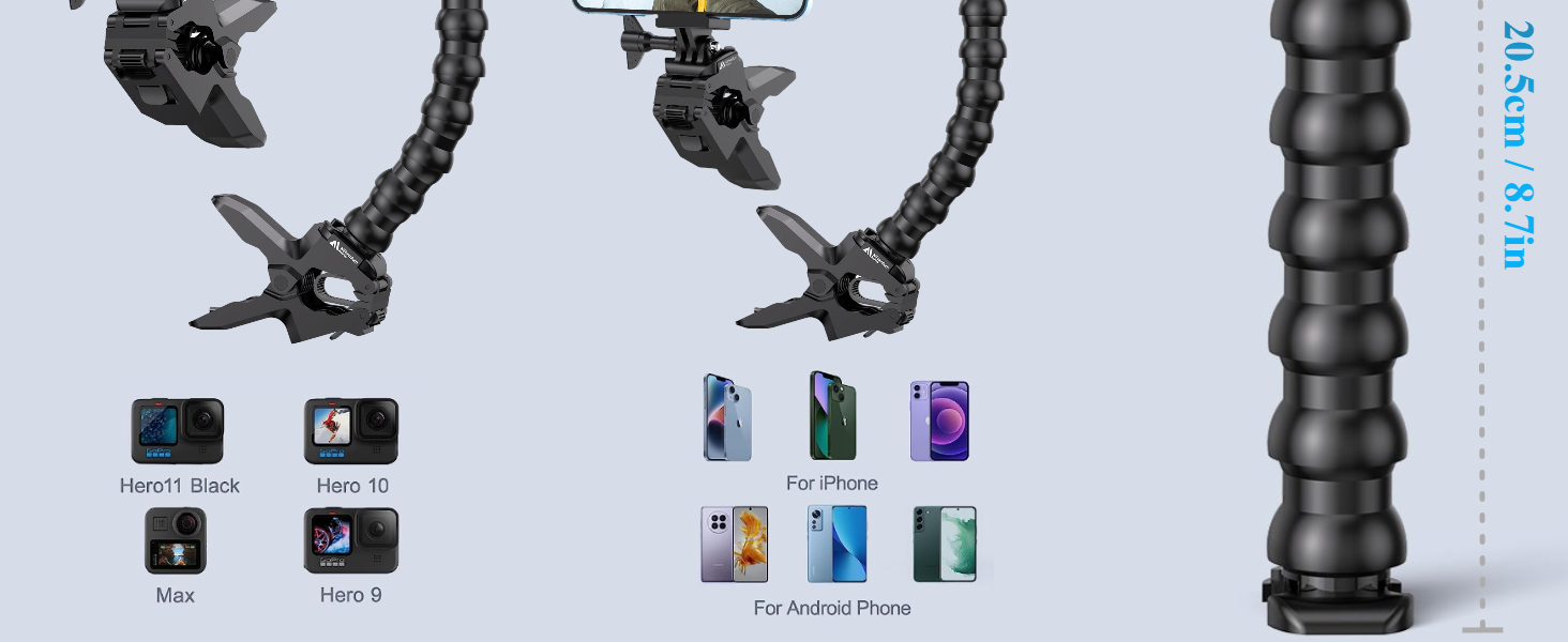 goose neck clamp mount accessories bundle to attach SJ7000 SJ6000 SJ6000 SJ4000 SJ6000 SJ cams