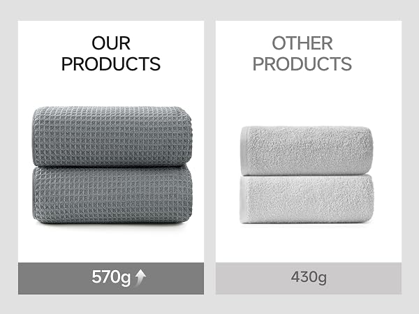 waffle wave bath towels