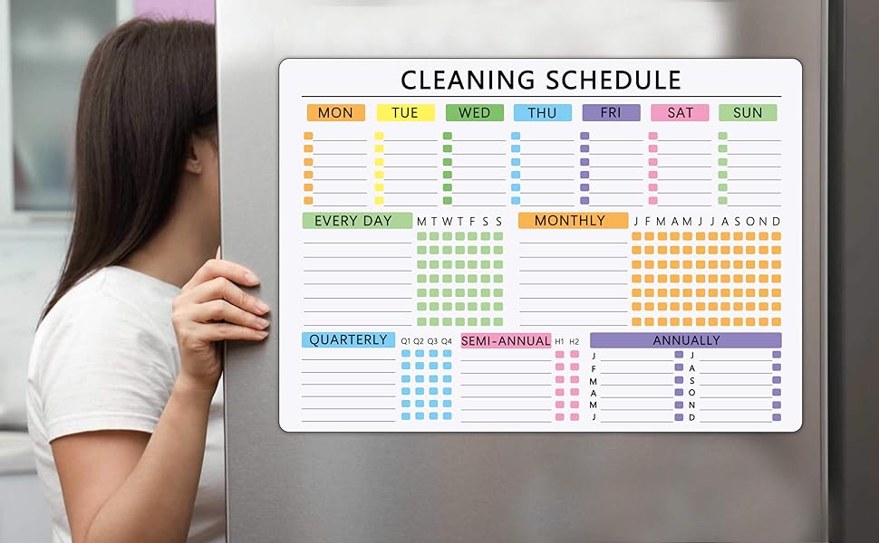 chore magnets magnetic dry erase calendar magnetic calendar for fridge cleaning schedule checklist
