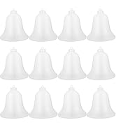 VILLCASE 12pcs Clear Plastic Bell - Transparent Fillable Bells Ornaments Decorative Baubles Balls...