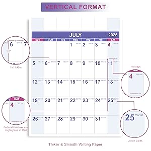 2026-2027 calendar large wall calendar 2026-2027