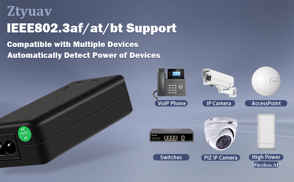 30w poe adapter 2.5G poe injector