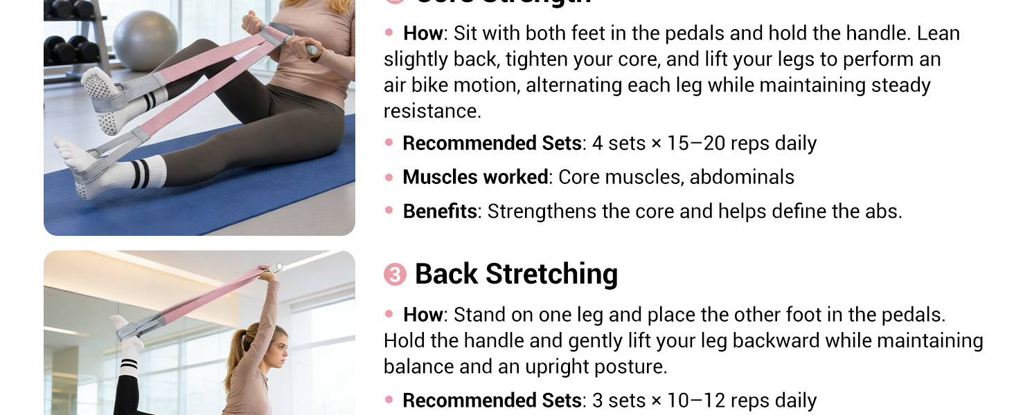 pedal resistance band with handle