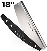 18" Pizza Cutter by KitchenStar | Sharp Stainless Steel Slicer Knife - Rocker Style w Blade Cover...