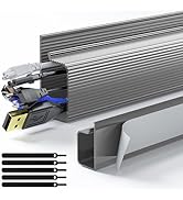 Delamu Under Desk Cable Management, 2 Pack Safe &amp; Tidy Cable Management Under Desks for Home &amp; Of...