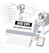 iDPRT Portable-Printer Wireless for Travel,300DPI Inkless Thermal Small Printers for Home Use,Off...