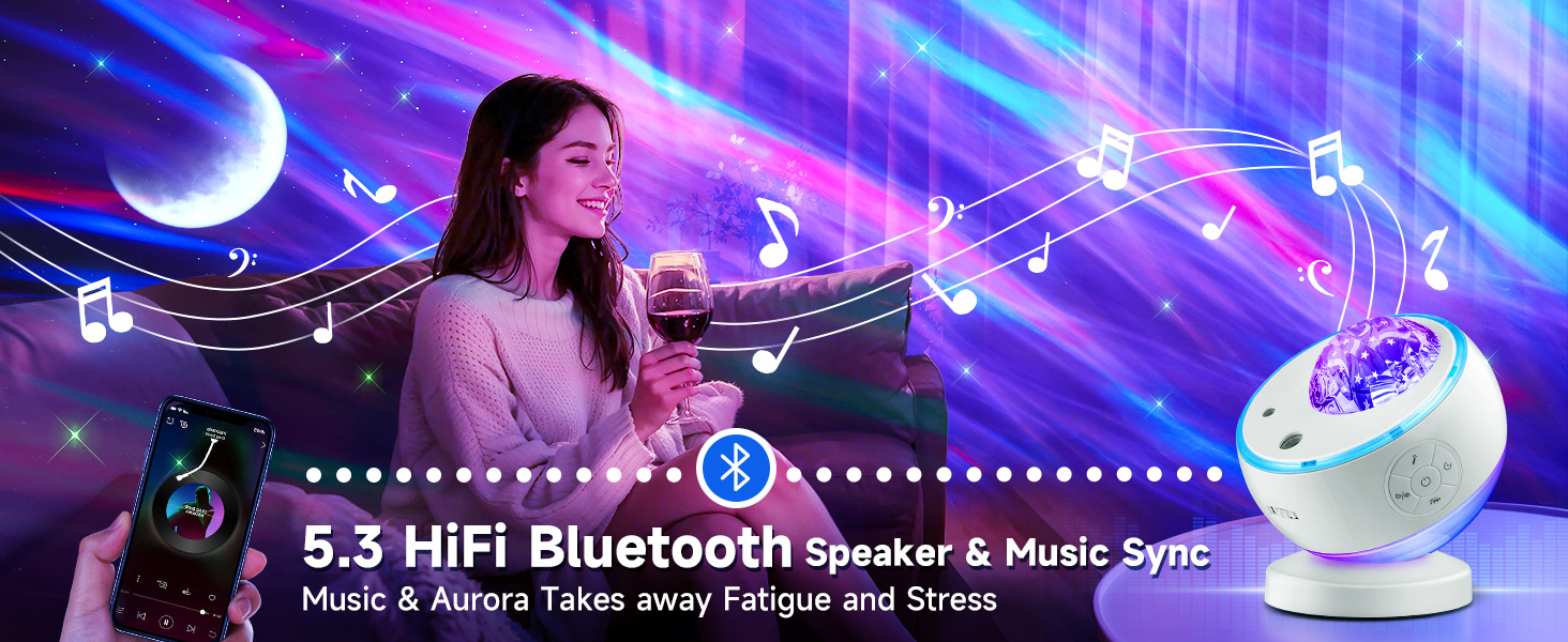 The Bluetooth HIFI of galaxy projector northern lights projector star projector is of great quality