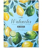 Jusart Watercolor Paper Pad 9"x12", 300gsm/140lb, Cold Press Water Color Paper, Acid-Free, for We...