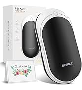 BESKAR Rechargeable Hand Warmer, 5200mAh Electric Hand Heater, Double-Sided Heating, USB Quick Ch...