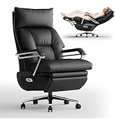 OKUP M80A Dual Motor Electric Executive Office Chair with Footrest, Comfortable Reclining Office ...