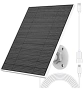Solar Panel for Eufy Camera, 5W Solar Panel for Eufy Compatible with Eufycam 3/3C/2/2 Pro/2C/2C P...