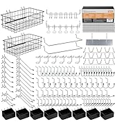 INCLY 238PCS Pegboard Accessories Organizer Kit, Peg Board Hooks Assortment with Peg Bins, Basket...