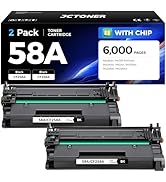 58A Black Toner Cartridge 2-Pack with chip High Yield Replacement for HP 58A CF258A Compatible wi...