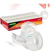 Clear Tape Transparent Tape-Clear Gift Wrap Tape Release Smoothly-Thin Office Tape Repair Documen...