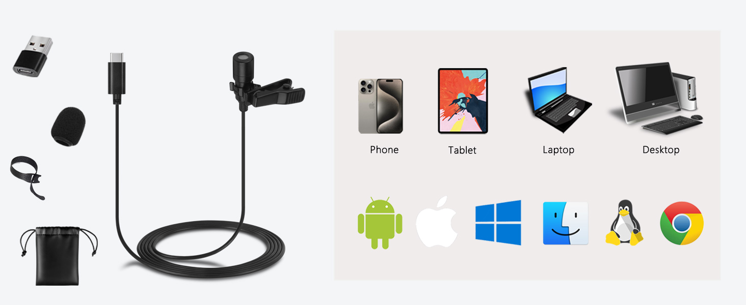 Type c Lavalier Microphone