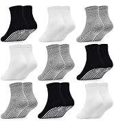 GRPSKCOS Baby Toddler Socks with Grip- 9 Pairs Anti-Skid Infant Socks for Crawling Walking Playin...
