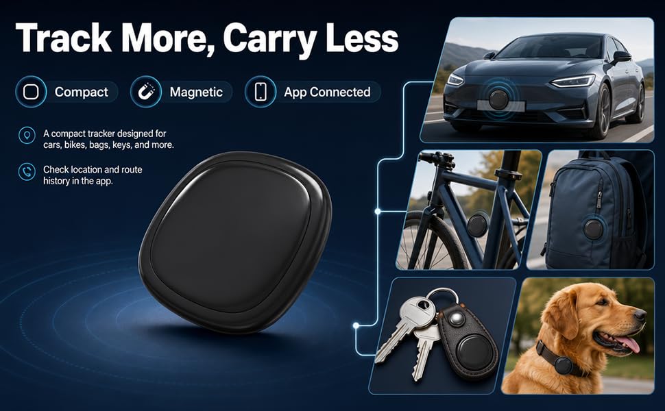 GPS Tracker for Vehicles, Mini Hidden Magnetic Car GPS Tracker