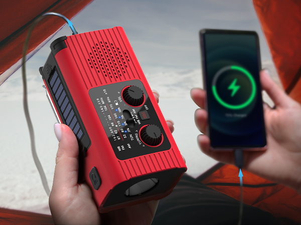 emergency kit weather radio hand crank power bank radios portable am fm