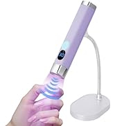 Lynsalene Mini UV Nail Lamp, Portable Flash Cure Light with Upgraded Magnetic Stand &amp; Smart Senso...
