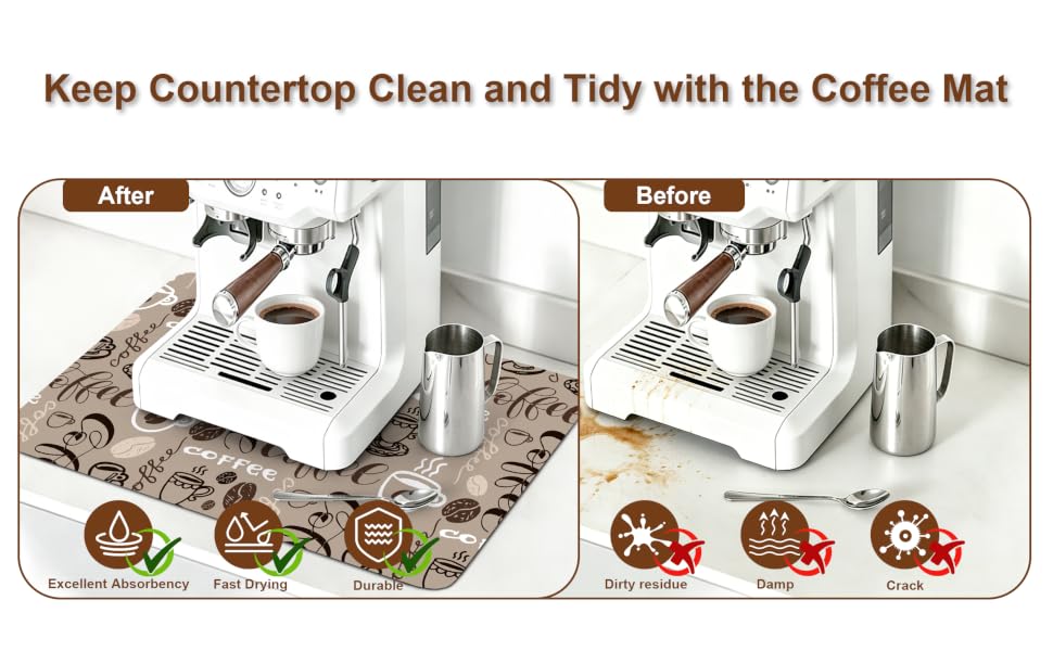 Keep Countertop Clean and Tidy with the Coffee Mat