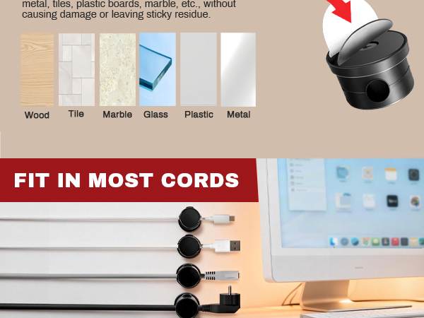 Rotatable Cord Holder Magnetic Clips