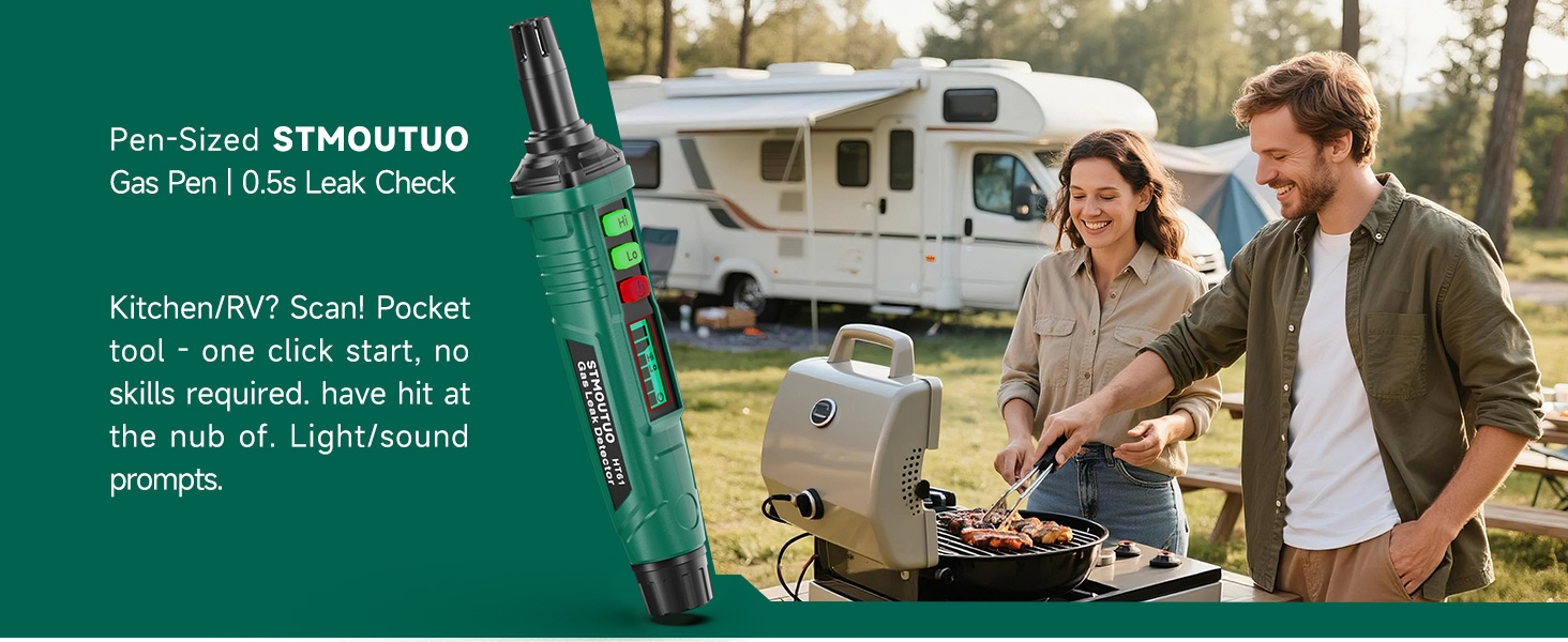 Natural Gas Leak Detector, Propane/Methane/Combustible Gas Detector, Home/RV Gas Leak Detector