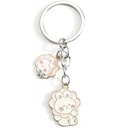 SHTALHST Cute Cartoon Bunny Keychain Playful Rabbit Charm for Women Girls Adorable Animal Gift fo...