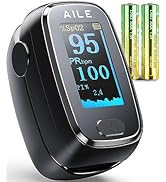 Pulse Oximeter with Fingertip Oxygen Meter : AILE Compact Fingertip Pulse Oximeter - Blood Oxygen...