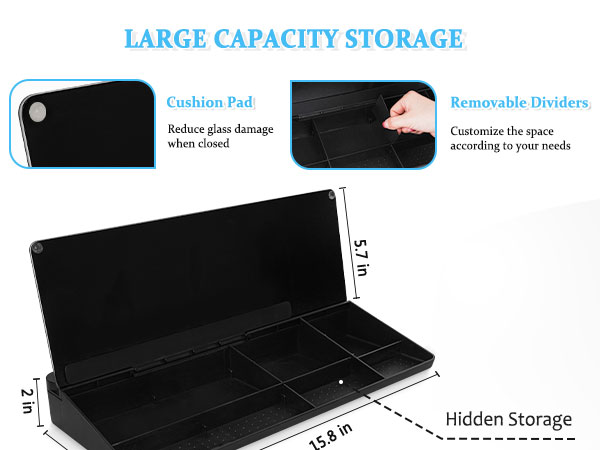 glass dry erase board storage drawer
