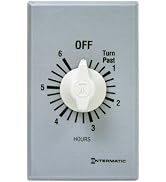Intermatic FF6H 6-Hour Spring Loaded Wall Timer SPST No Hold - Enhance Energy Efficiency with Uni...
