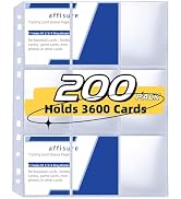 9 Pocket Card Sleeves ,Holds 3600 Cards ,Trading Card Binder Sleeves,High Quality Thickened,Card ...