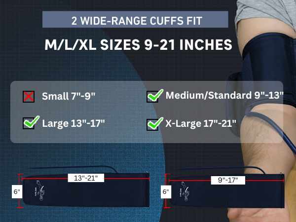 AQESO Blood Pressure Monitor 2 Size Cuffs