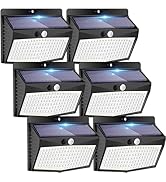 [138 LED/6 Packs] Solar Outdoor Lights Motion Sensor Solar Security Lights Waterproof with 3 Ligh...