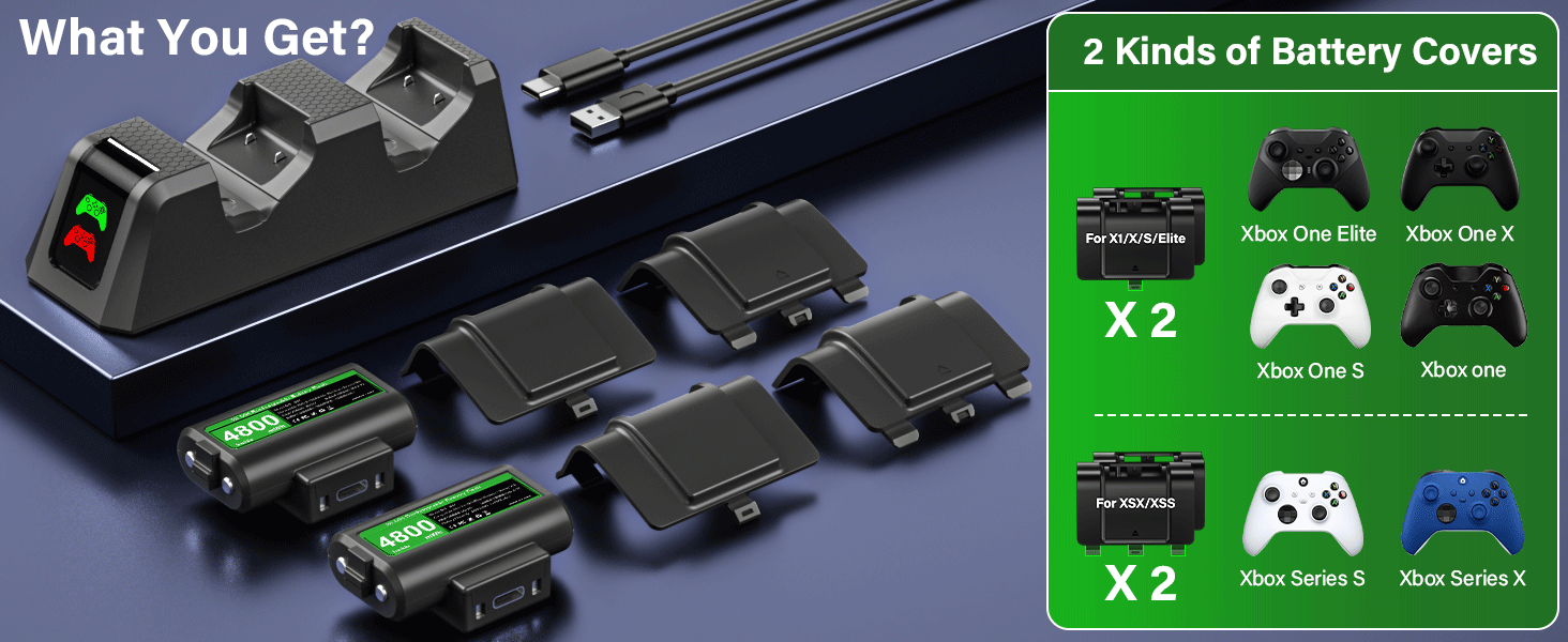 rechargeable xbox controller batteries