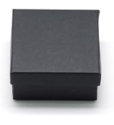 Craftdady 12pcs Square Ring Jewelry Boxes 2.75 x 2.75 x 1.37 Inch Cardboard Necklace Pendants Gif...