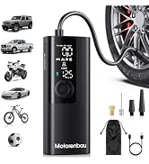 Tire Inflator Portable Air Compressor - Portable Cordless Mini Air Pump with Digital Pressure Gau...