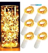 OakHaomie [6-Pack] 7Feet Starry String Lights,Fairy String Lights 20 Micro Starry LEDs On Copper ...