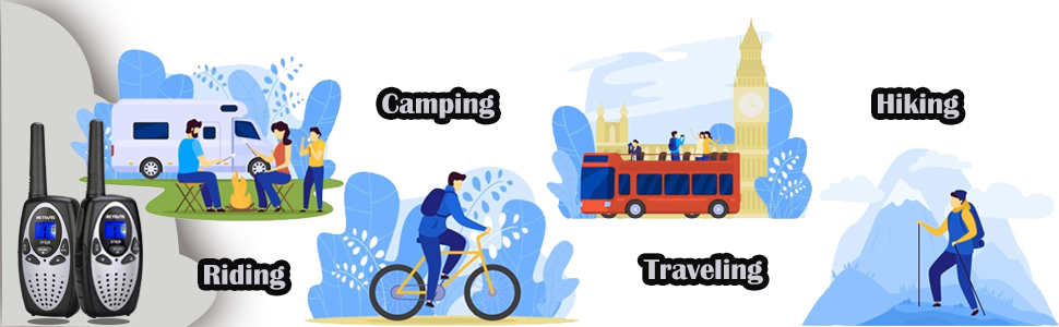walkie talkies for camping, riding, traveling,hiking