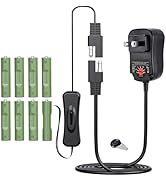 Adjustable AC Continuous Power Supply Adapter AA Dummy Battery kit (Replace up to 8 AA Battery) f...