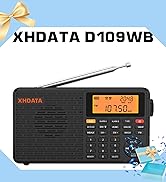 XHDATA D109WB Portable AM/FM/SW/LW/WB Weather Radio Shortwave Radio Receiver with NOAA Alert, Bat...