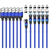 Losuesme Magnetic Charging Cable (6-Pack,1.6+3.3+3.3+6.6+6.6+10ft) 540° Rotation Magnet Phone Cha...