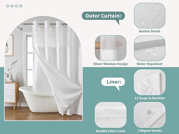 cloth shower curtain liner