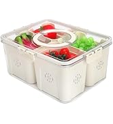shopwithgreen Fruit Storage Containers for Fridge with Lid and Handle, Portable Fresh Produce Sav...