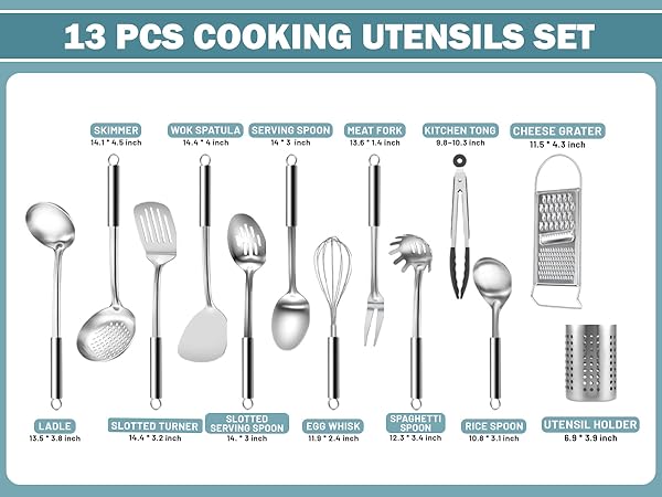 stainless steel cooking utensils