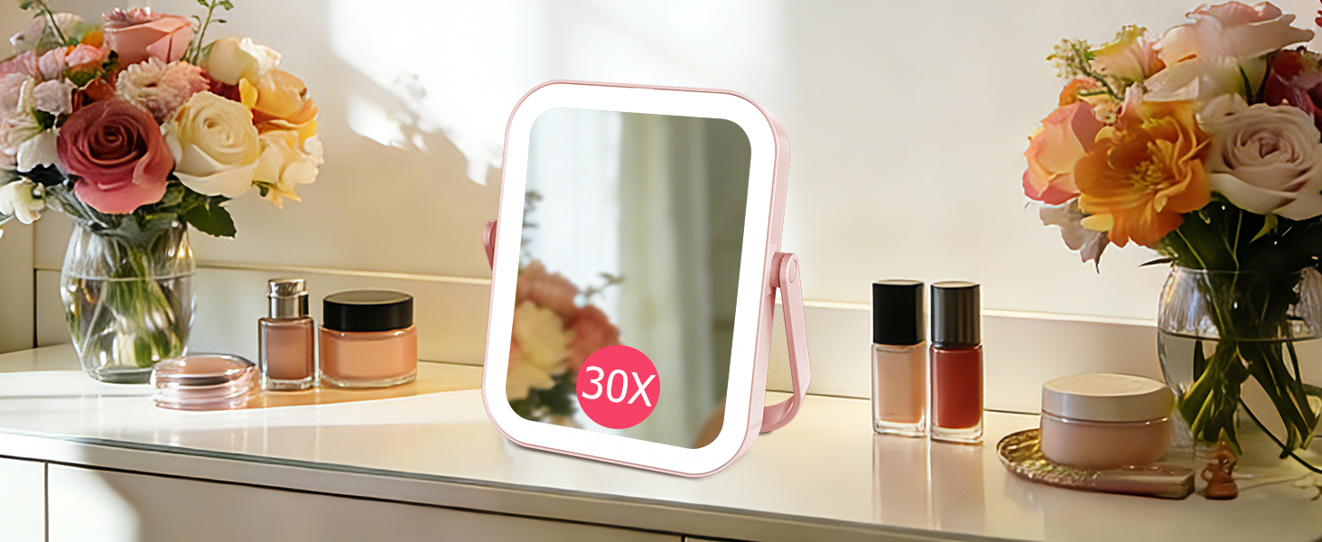 funtouch rechargeable travel makeup mirror
