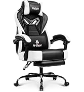 N-GEN GAMING Video Gaming Chair Big and Tall Office Computer Desk Chairs with Ergonomic Lumbar Su...