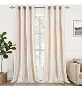 Chorowl White and Gold Luxury Curtains for Living Room Foil Print 84 Inch | Elegant Gold Foil Pri...
